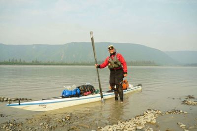Kim Bo Larsen tilbagelagde 2600 kilometer på 43 dage på Yukonfloden i Alaska. Privatfoto