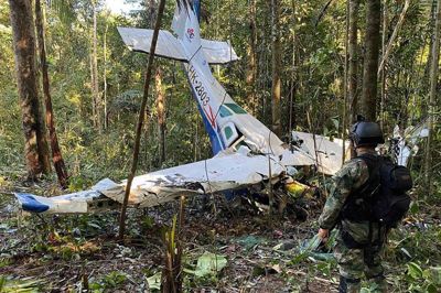 Fire børn overlevede et flystyrt i Amazonas jungle, mens de tre voksne om bord på flyet døde i styrtet. (Arkivfoto).