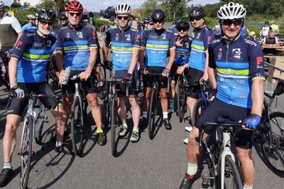 Cykelmotionisterne fra Ikast fik masser af højdemeter i benene på Tour de Midtjylland. Foto: Privatfoto
