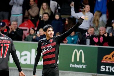 FCM’s unge individualister trådte for alvor i karakter mod Brøndby. Først og fremmest var 20-årige Dario Osorio glimrende, men også 19-årige Franculino Djú var afgørende og var - på godt og ondt - involveret i næsten alt. Foto: Chresten Bergh