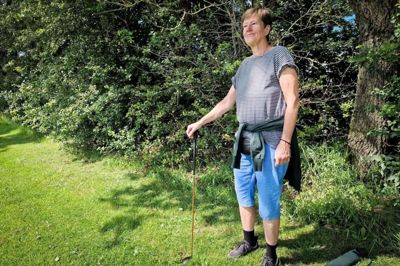 Berit Hallengren har spillet golf siden september sidste år, fortæller hun, og besøget på ISI’s sommergolf-kursus er hendes første. - Det er skønt at holde aktiv ferie med andre, siger hun.