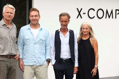 Der er travlt for tiden hos X-Company, der har fået Martin Lund (anden fra venstre) med i ejerkredsen, der også består af økonomidirektør Jens Lundgaard (t.v), administrerende direktør Henrik Sandgaard Gottlieb og designchef Charlotte Sandgaard Gottlieb. Foto: Privatfoto