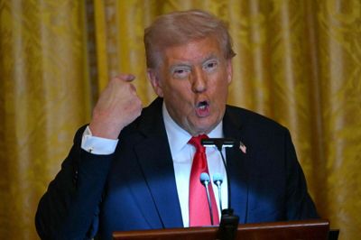 USA's præsident, Donald Trump, holder tale onsdag i Det Hvide Hus.