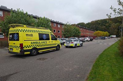 Tre politibiler - den ene civil - kørte onsdag eftermiddag med blink og sirener mod Dommerparken i Kjellerup. Med var også en ambulance, og mandskab stod udenfor og stod stand by, mens politiet var inde i lejligheden. Efter kort tid kunne politi og ambulance-folk forlade stedet igen.