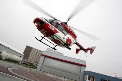 To firmaer har budt ind på opgaven med at flyve med lægehelkopteren fra Karup. Foto: Henrik Ole Jensen