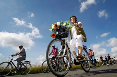 68 kilometer tilbagelagde de omkring 70 deltagere i dette års tour. Foto: Henrik Ole Jensen