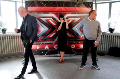 De tre X Factor-dommere Thomas Blachman, Pernille Rosendahl og Cutfather. Polfoto