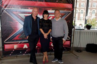 De tre X Factor-dommere Thomas Blachman, Pernille Rosendahl og Cutfather. Polfoto