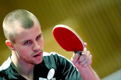 Henrik Ole Jensen. Michael Maze, der her er fanget, da han i Herning i 2008 vandt sin første DM-titel som senior, spiller 5. september landskamp i Sportscenter Herning.