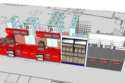 Illustration: Post Danmark. Sådan kommer den nye postbutik til at se ud. - Se yderligere forklaring i faktaboksen.