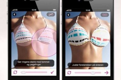 Aleris-Hamlet Hospitalerne. Med app'en kan man se, hvordan brysterne vil tage sig ud på kroppen i større udgaver