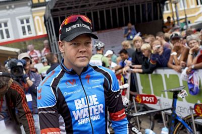 Polfoto/Claus Bonnerup. Lasse Norman Hansen i Silkeborg før starten på første etape. Efter etapen var han godt tilfreds, selvom folk på holdet generelt var skuffede.