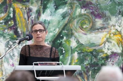 Hanne Lundgren Nielsen, tidligere leder af Carl-Henning Pedersen & Else Alfelts Museum, sætter fokus på mad.? foto: toke hage