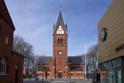 Herning Kirke får besøg af 75.000 kirkegængere til højmessen søndag 30. marts. Foto: Peter Jessen