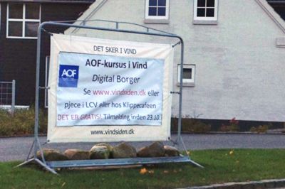 Der er blevet reklameret synligt for kurserne i Vind, og det har givet pote. ?Privatfoto