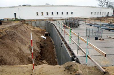 Ved Carl-Henning Pedersen & Else Alfelts Museum bygger entreprenørfirmaet C.C. Contractor en underjordisk tunnel. Billedet her er fra november. ?Foto: Flemming Hansen