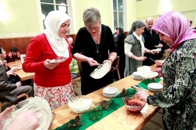 Fotoet er fra 2011, hvor Ikast Kirke også stod for et julearrangement for både kristne og muslimer. Foto: Tom Laursen