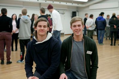 21-årige Sebastian Zabell (t.v.) og 19-årige Nikolai Moos Schønning er begge klar til at tage en tørn mere som elever på ISI Idrætshøjskole. ?Foto: Henrik Ole Jensen