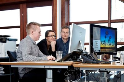 De tre partnere i Go Shopping. Fra venstre ses Jesper Skov, Malene Nielsen og Kasper Witt. ? Foto: Tony Brøchner
