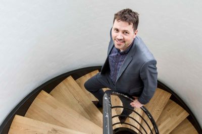 Michael Kirkeby havde første arbejdsdag i Sydbank i begyndelsen af februar. Han kommer til fra Jyske Bank, hvor han var leder for erhvervsafdelingen. ?Foto: Tom Laursen