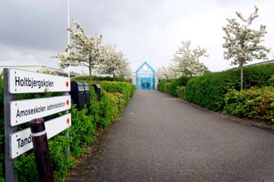 Den geografiske afgrænsning af, hvilke veje der kommer til at høre under den kommende bydelsskole på Holtbjerg, er nu endeligt på plads. ?Foto: Flemming Hansen