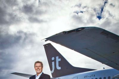 Det var en glad lufthavnschef Kjeld Zacho Jørgensen, der i går kunne fortælle om sommeren i Billund. Med Air Berlins offentliggørelse i går af, at man starter flyvninger mellem Billund og Berlin, har lufthavnen kunnet offentliggøre 10 rutenyheder på 5 måneder. ?Pr-foto