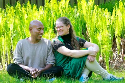 Den indiske yoga-mester Govind Radhakrishnan og hans danske kone Anna-Marie Houe. ?Foto: Flemming Hansen