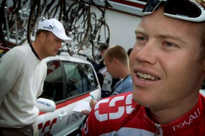 Michael Blaudzun (t.h.) og Bjarne Riis (i baggrunden) er to Tour-ryttere, der stammer fra Herning. Det ser umiddelbart ud til at have lange udsigter med hensyn til en ny Herning-rytter i Tour de France-feltet. ?Polfoto