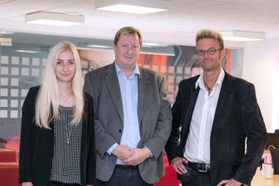 De tre nye ansigter hos Boogii, fra venstre: Camilla Søgaard Andersen, Søren Overgaard Andersen og Ole Thorsø.? privatfoto