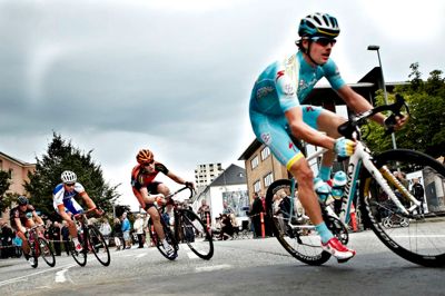 Jakob Fuglsang (t.h.) kørte også gadeløb i Herning i 2013, hvor han leverede varen og kom med i det afgørende udbrud. ? Foto: Tony Brøchner