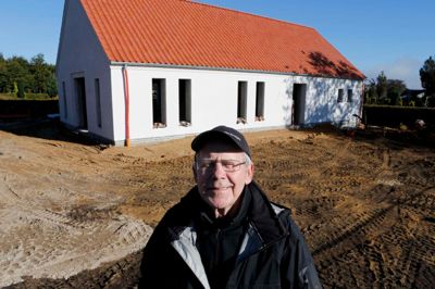 Jørgen Andersen fotograferet, da byggeriet af det nye kapel stod på.
Foto: Henrik Ole Jensen