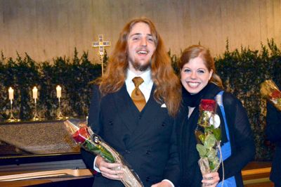 Vinderne af Unge Sangere 2015, Anna Christina Bauer og Jonas Kohl. ?foto: steen hebsgaard