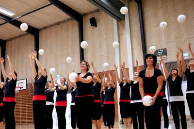 Gymnastik- og Ungdomsforening laver opvisning i Brande Hallerne. ?foto: Tony Brøchner