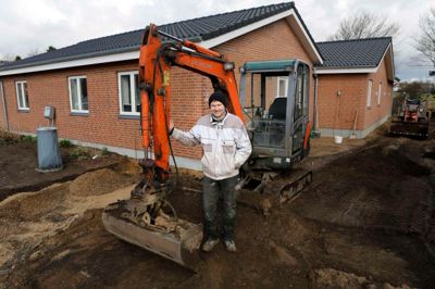 Karl Bollerup laver indkørsel. ?Foto: Henrik Ole Jensen