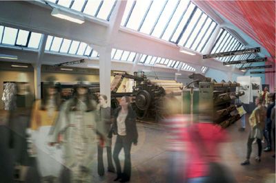 Museum Midtjylland har store planer for en transformation af Textilforum til et supermoderne museum, men det kniber med at skaffe finansieringen. ? Visualisering: Museum Midtjylland