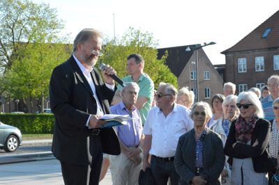 Bjørn Nørgaard talte om sin opfattelse af, hvad det gode liv er for borgerne i Ikast. ?foto: Steen Hebsgaard