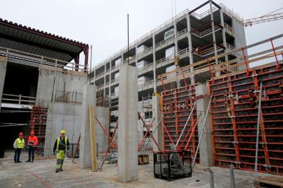 Sygehusbyggeriet i Gødstrup fylder fortsat godt i ordrebogen hos JFP, som for nyligt også offentliggjorde et stort udviklingsprojekt i Silkeborg med opførelse af 132 boliger. Foto: Henrik Ole Jensen