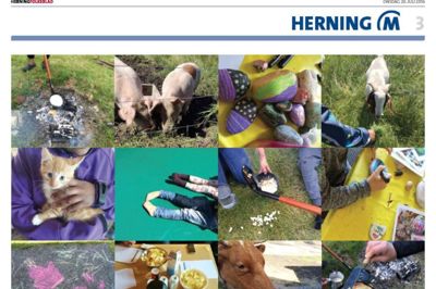 14 børn og deres mødre fik nogle dejlige oplevelser på årets sommerferielejr i Thy med Kirkens Korshær. Foto: Collage af Privatfotos arrangeret af Anton Skovbjerg