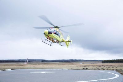 Regionernes tre akutlægehelikoptere får rigtig fine karakterer i den første brugerundersøgelse. ?pr-Foto: Anna Marin Schram