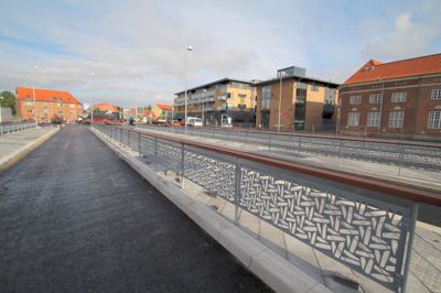 De nye busbaner på banegårdspladsen bliver nu taget i brug. ?Foto: Christian Sjurman