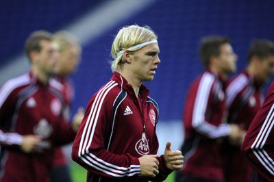 I 2009 debuterede Leon Jessen på det danske A-landshold. Venstrebacken fra Brande står noteret for fire landskampe for nationens bedste mandskab, men Jessen har også over 100 Superliga-kampe og fem år i tysk fodbold på samvittigheden.? Foto: Polfoto/AP