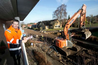 Projektleder Thomas Sørensen fra Herning Vand A/S ved godt, hvad han skal lave de næste seks-syv år. Han styrer nemlig forsyningsselskabets for tiden største projekt i Sunds, hvor anlæggelse af nye kloak- og regnvandsledninger først ventes færdige i 2022. ? foto: tom laursen