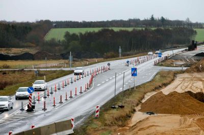 Krydset ved Ørrevej ved Sinding skal være omkørsel, når Rosmosevej lukker.? foto: flemming hansen