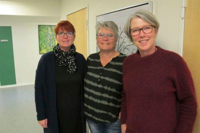 Karen Hindø (t.v.), udviklingskonsulent Susanne Rystock og centerleder Ulla Svendsen. ? Foto: Ole Skydt
