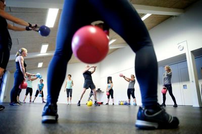 Selv om det kun var kvinder, der ville bruge en søndag på fitness-eventen i Kibæk, var der fin tilslutning til aktiviteterne. ?fotos: Flemming Hansen