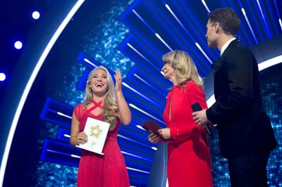 Anja vandt Melodi Grand Prix, der havde 60 års jubilæum. Foto: DR