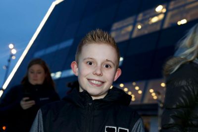 Markus Højholdt Møller, 11 år og fra Søften:
- Jeg holder med »Bastian«. hans sang er den bedste. Om jeg kunne tænke mig at stå på scenen som »Bastian« og synge? Nej. Aldrig.? foto: henrik Ole Jensen