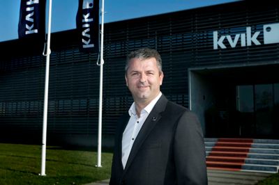 Administrerende direktør Jens-Peter Poulsen står i spidsen for 300 ansatte i Kvik, hvor langt størsteparten er ved hovedkontoret i Vildbjerg. ?Foto: Henrik Ole Jensen