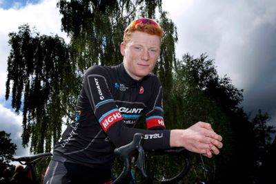 19-årige Frederik Rodenberg Madsen vandt massespurten i Ikast søndag. ? Foto: Henrik Ole Jensen
