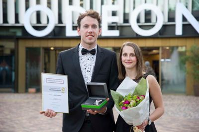 Som en del af generalforsamlingen, som foreningen Arbejdsgiverne holdt i Odense i weekenden, fik Rasmus Vilhelmsen overrakt prisen som årets lærling. ?Foto: Alex Tran